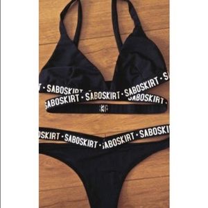 Two pice swim suit saboskirt set